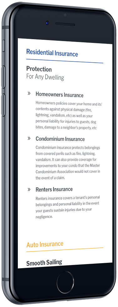 Harford General Insurance iPhone Mockup right