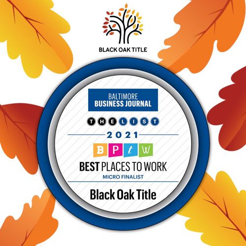 Black Oak Title 2021 Best Places to Work Finalist Badge
