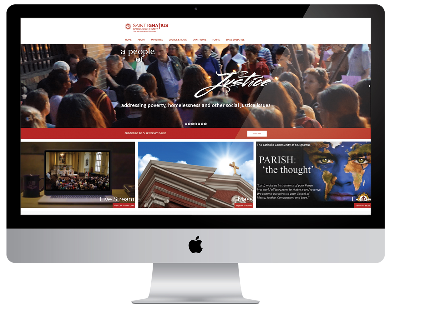St. Ignatius Website Design — Before